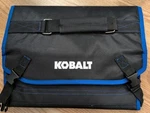 Kobalt Fold Soft Case Tool Bag Black/with Blue Trim 30 Pockets Nwot. Fixed Price $52.50.