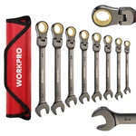 Workpro 8PCS Flex-head Ratcheting Combination Wrench Set Sae 5/16-3/4 72-TEET. Fixed Price $62.59.