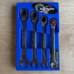 Crescent Tools Sae Ratcheting Wrench Set 12 Point Reversible 3/8" 9/16" Nos. Fixed Price $39.95.