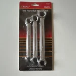 Ampro T73387 3PC Metric Flare Nut Crowfoot Wrench Set Drop Forged Steel 10-17MM. Fixed Price $12.99.