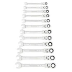 12 Piece 72-TOOTH Point Flex Head Ratcheting Combination Metric Wrench Set. Fixed Price $395.08.