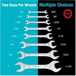 Super-thin Double Open End Wrench Set, Sae, 8-PIECE. Fixed Price $47.19.