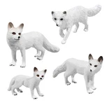 Bbiamsleep 4 Pieces White Fox Figurines Animals Set Mini,. Fixed Price $20.99.