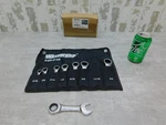 New Westward Stubby Ratcheting Combination Wrench Set, 8 Tool 5/16-3/4", 54DG30A. Fixed Price $54.00.