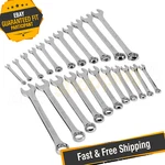Performance Tool 22-PIECE Sae & Combination Metric Wrench Set W/ Organizer Rack. Fixed Price $70.51.
