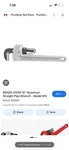 Ridgid 10 Aluminum Pipe Wrench. Fixed Price $35.00.