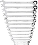 Xl Ratcheting Combination Sae Wrench Set 13 Pc., 12 Point, Silver. Fixed Price $314.87.