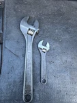Rare Sears Craftsman Usa 12 & 6 Black Oxide Adjustable Wrench Set 4454 4451. Fixed Price $179.00.