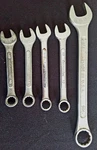 Lot Forged Steel Combination Wrench Set Sae & Metric Mix 12 Point 5PC Tool Combo. Fixed Price $12.00.