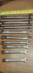 9 Vintage Craftsman Forged Steel Combination Wrenches From 5/16 To 3/4 Usa. Fixed Price $24.00.