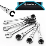 Duratech 6-PIECES Open Flex-head Ratcheting Wrench Set 10-17MM Tubing. Fixed Price $85.99.