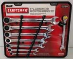 Craftsman 8 Piece Combination Ratcheting Wrench Set Inch 5/16-3/4" New Old Stock. Fixed Price $94.99.