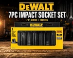 Dewalt 1/2" Drive Metric 7 Piece Black Oxide Impact Socket Set DWMT81609. Fixed Price $25.46.