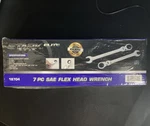 Stark Usa Elite 7 Pc Flex Head Ratcheting Chrome-vanadium Wrench Set. Fixed Price $40.00.