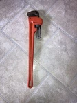 Pittsburgh 24 In Forged Steel Pipe Wrench, Straight Jaw Hand Tool. Fixed Price $24.99.