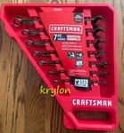 Craftsman 7PC Metric Extra Long Panel Gunmetal Chrome Combination Wrench Set. Fixed Price $37.00.