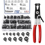 Tnisesm 121PCS 7-22MM Spring Hose Clamp Assortment Kits With Swivel Black. Fixed Price $38.21.