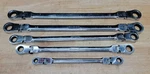 Lot Of 5 E-zred Flexible Ratcheting Wrench Extra Long Ezred Metric Hand Tools. Fixed Price $150.00.