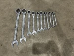 Mac Tools 12-PC Sae Reversible Ratcheting Wrench Set SRWO212PTB. Fixed Price $275.00.
