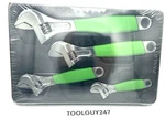 Snap On FADH704C Green 6" 8" 10" 12" Flank Dr Plus Adjustable Wrench Set New. Fixed Price $539.96.