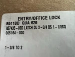 Falcon Lock B511BD Qua 626 Entry/office For Sfic L/core. Fixed Price $119.99.