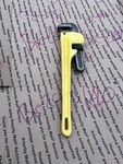 Vintage Stanley 87-622 14" Pipe Wrench Used Works Bright Yellow Solid Steel Usa. Fixed Price $5.00.
