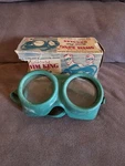 Vintage Swim King Pro Goggles Experts Model With Box Green. Fixed Price $30.00.