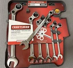 Nos Sears Craftsman Metric 7PC Elbow Ratcheting Wrench Set 14636. Fixed Price $199.99.