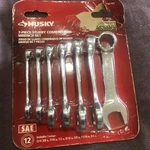 Husky 7-PIECE Stubby Combination Wrench Set New Packaging Sku 562 815 Sae. Fixed Price $69.99.