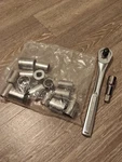 Sears Craftsman Tools Usa 1/2 Drive 17PC Metric Sae Socket Wrench Set Nos 44809. Fixed Price $149.99.