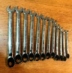 New Snap-on 8 Thru 19 Mm 12-PT Box Reversible Ratchet Wrench Set SOXRRM710A. Fixed Price $619.99.