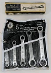 Vintage Omaha Industrial Tool O.i.t 5 Pc Ratcheting Wrench Set 10 Sizes W/pouch. Fixed Price $29.89.