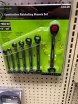 0354-01 Greenlee Combination Ratcheting Wrench Set. Fixed Price $129.74.