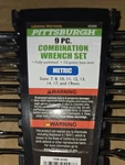 Pittsburgh 9PC Metric Combination Wrench Set W/ 12 Pt Box End. Fixed Price $17.99.