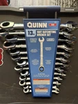 Quinn Double Ended Ratcheting Combination Wrench Set Sae, Chrome Vanadium, 13PC. Fixed Price $100.00.