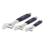 3 Pc Adjustable Wrench Tool Set Extra Wide Jaws No Slip Grip 6" 8" & 10". Fixed Price $34.99.