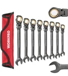 Workpro 8-PIECE Flex-head Ratcheting Combination Wrench Set, Sae 5/16-3/4 In, 72. Fixed Price $40.00.