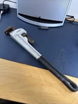 Klutch 24" Aluminum Pipe Wrench, Rubber Grip. Fixed Price $34.98.