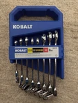 Kobalt Pro 90 Flex Box End Ratcheting Combination Wrench Set 8PC Sae. Fixed Price $30.00.