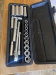 Craftsman 1/2" Drive Sae 21 Pc Set - Deep & Shallow Sockets. Excellent.. Fixed Price $65.00.
