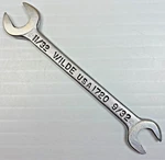 Vintage Wilde Tools 1720 - 11/32" X 9/32" Mini Ignition Open End Wrench Usa. Fixed Price $10.75.