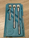 Cornwell Tools Usa Vintage 3/8 Drive 3PC Chrome Ratchet Set JR-3ST With Tray. Fixed Price $224.99.