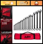16-PIECE Sae Combination Wrench Set 1-1/4" With Roll-up Pouch, Tools. Fixed Price $104.99.