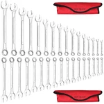 Combination Wrench SET,33-PIECE Chrome Vanadium Steel 12-POINT Sae.... Fixed Price $80.33.