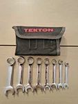 Tekton Stubby Wrench Set With Roll, 8-PIECE Sae (5/16 3/4 In.) WRN01086. Fixed Price $26.00.
