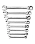 Gearwrench 8 Pc. 12 Point Open End Ratcheting Combination Sae Silver. Fixed Price $141.99.