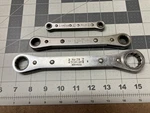 Snap-on Ratcheting Double-ended Wrenches Lot Of 3: 73-R, R-1818, No. 79. Fixed Price $36.00.