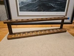 Rare 1930S 12 Pipe Rack Long Straight Wood Stand Us Made Original Deco. Fixed Price $123.00.