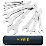Yiyeie 9PC. Super-thin Open End Wrench Set, Metric 9PCS, Chrome Finish. Fixed Price $33.98.