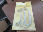 Nos Emgo Motorcycle 3 Piece Chrome Plated Curved Box End Wrench Set 84-27500. Fixed Price $27.98.